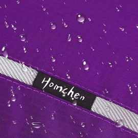 homchen Hanging Travel Toiletry Bag, Waterproof Folding Portable Cosmetic Bag, Wash Bag for Men and Women (Purple, M)