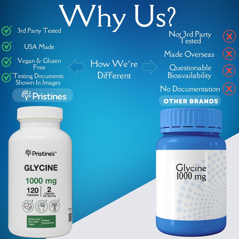 PRISTINE'S PRISTINE'S Glycine (3 Pack) 1000MG Amino Acid Sleep Support
