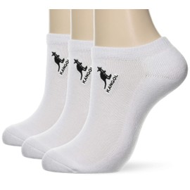 Kangol Socks, Sneaker Socks, Assorted (white x 3)
