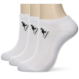 Kangol Socks, Sneaker Socks, Assorted (white x 3)