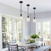 KLSS Black Pendant Lights Kitchen Island - Seeded Glass Pendant