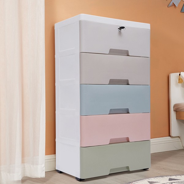 Unbranded Dresser 5 Drawers Bedroom Furniture Storage Chest Organizer Closet