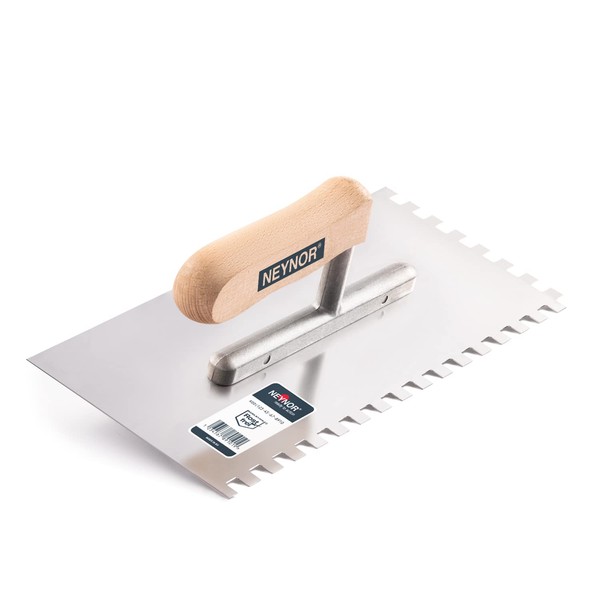 NEYNOR® Plastering Notched Trowel - Stainless Steel Plaster Trowel -