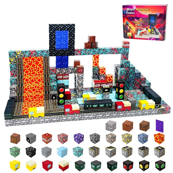 Magnetic Building Blocks Set, 150 Pieces STEM Learning Toy with