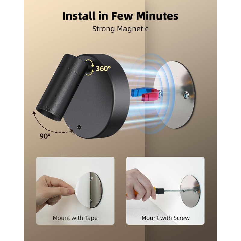 EZVALO Spotlights Indoor with Remote,5500mAh Rechargeable Uplighting Indoor, Wireless LED