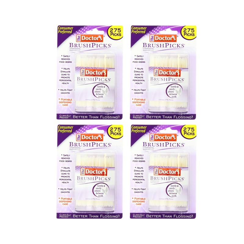 The Doctor’s BrushPicks Interdental Toothpicks, Soft Rubber Dental Picks for