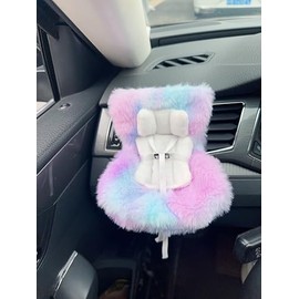 SwiftServ Doll Car Seat for 17cm Dolls with Air Vent Clip and Desktop Stand, Cute and Functional Car Ornament for Blind Box Doll Fans, Collectors (Cotton Candy Sky Ombre​)
