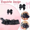 Doll Clothes for 17cm Plush Toy, Black Toy Outfit Set