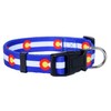 Native Pup Colorado Flag Dog Collar (Colorado Blue, Small)