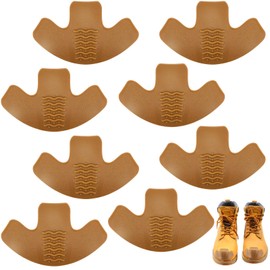 Geyoga 8 Pcs Boot Toe Protectors Work Boot Guards Shoe Toe Cap Work Shoe Cover Accessories for Spring Hiking Climbing Guards(Brown)