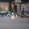 4' Gemmy Airblown Inflatable Golden Retriever w/Snowman Yard Decoration 114364