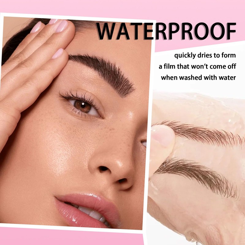 Magic Liquid Eyebrow Pen & Angled Brush Pencil - Waterproof,