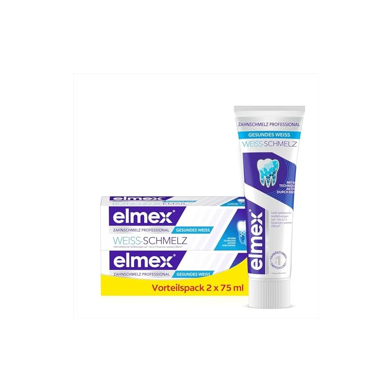 elmex Opti-Schmelz Professional Toothpaste White Enamel 2 x 75 ml