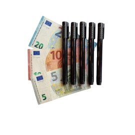 Fortoo 5 Pieces Money Pens, Counterfeit Currency Banknotes, Banknotes, Detection of Fake Banknotes, Markers, Money Control, Pack of 5