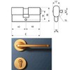 HNJKJEU Copper Cylinder Cylinder Lock 80 mm Keyed Alike 40