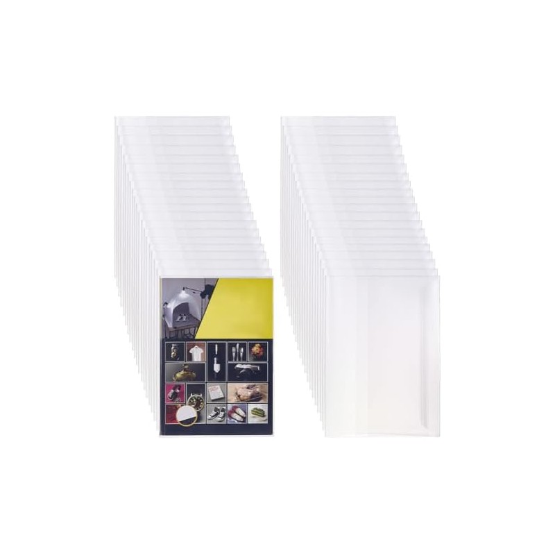 FINGERINSPIRE 40 piezas de cubiertas transparentes para libros, ajustadas para