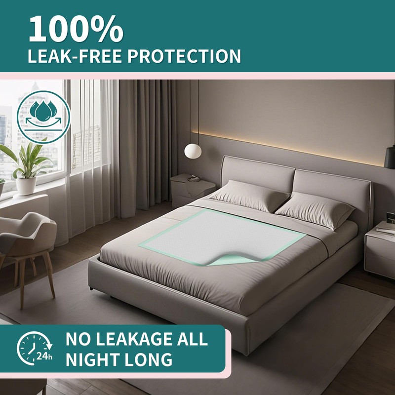 Disposable Bed Pads 40"X36" Extra Large Chucks Pads for Adults