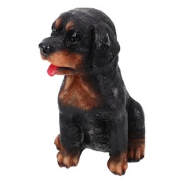 NOLITOY Lifelike Miniature Resin Dog Figurine Realistic Puppy Ornament for Car Dashboard Office Home Garden Decor Durable Resin Craftsmanship Mini Garden Accent