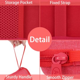 Aenllosi Hard Travel Case Compatible with Western Digital My Passport External Hard Drive 500 GB/1/2/4 TB,Portable Bag for WD Solid State Drives& USB Cable(Case Only,Red)