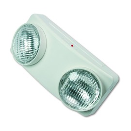 Tatco Swivel Head Twin Beam Emergency Lighting Unit, 12 3/4"w x 4"d x 5 1/2"h, White