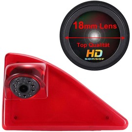 3rd Bremsleuchte Kamera Bremslicht Rückfahrkamera 1280x720 Pixel Einparkhilfe Wasserdicht 170 Grad Einparkkamera Rückfahrsystem Ersatz für Opel/Vauxhall Movano/Renault Master/Nissan NV400