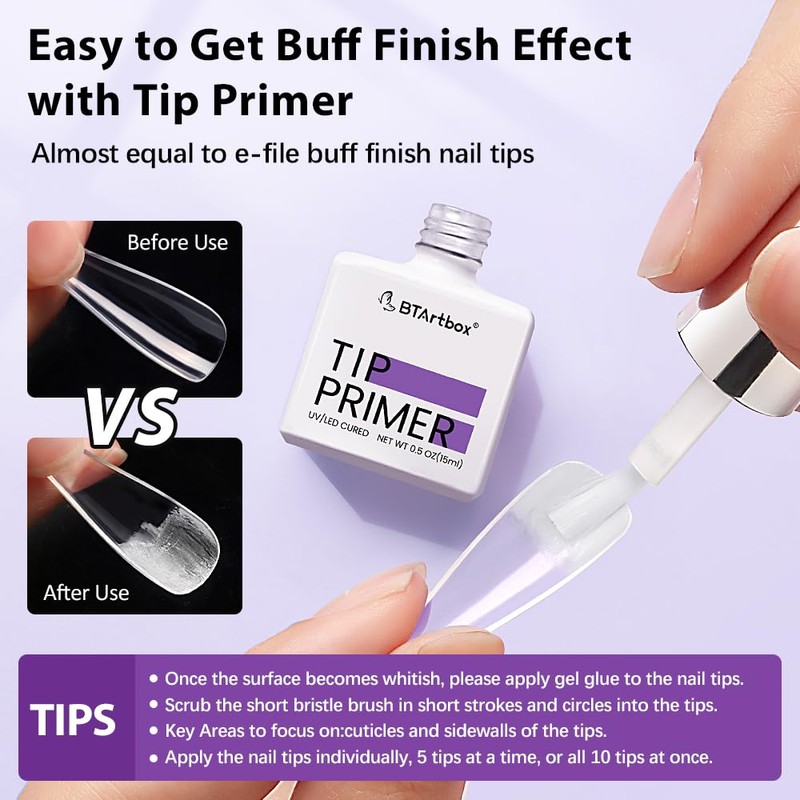 BTArtbox Nail Glue & Primer Set - 2 x 0.5