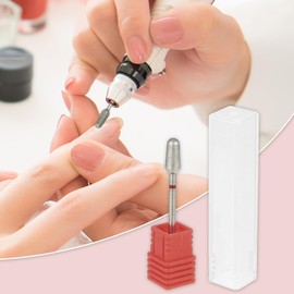 VOCOSTE Nail Drill Bit, Nail Drill, Nail Machine Bit, Nail Tool, Cuticle Treatment, Exfoliating, Polishing, Nail Polishing, For Home Salons, Nail Care, F Size, 2 Pieces