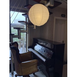 JjTavwi Globe Large Ceiling Paper Lantern Shade, White Irregular Design Collapsible Lampshade 19.69'', Interior Rice Lampshade for living room