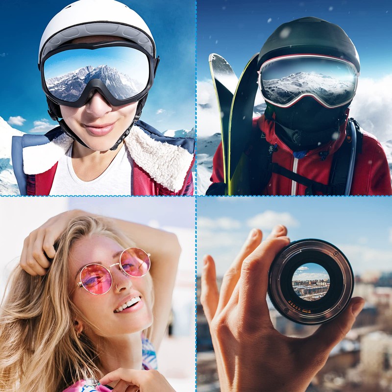 [PATIKIL] Ski Goggles Bag 4pcs Micro Fiber Snow Goggles Case
