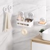 Luxear Shower Caddy Suction Cup Set 4 Packs,Shower Shelf+Soap Dish+Suction