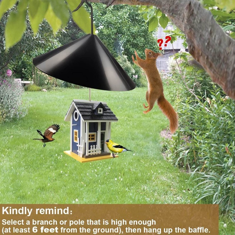 Squirrel Flapper, Squirrel Deflector Galvanized Steel Outdoor Bird Feeder Professional