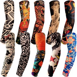 Aresvns - Funda para tatuajes para hombres y mujeres, mangas para brazos, protección solar UV