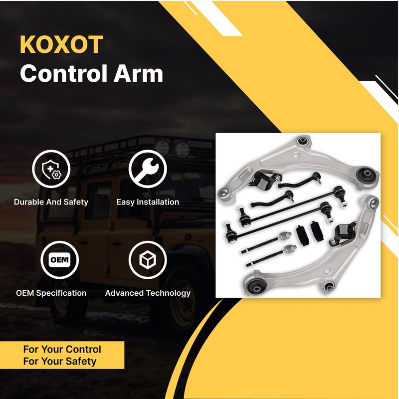 Koxot 10Pc Front Lower Left Right Control Arm Sway Stabilizer
