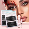 FADVAN Custom Eyelash Extension Kit, 3D Effect Bottom D Curl