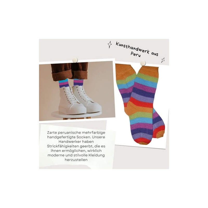 Gamboa Alpaka Wolle Peruanische Socken für Damen und Herren