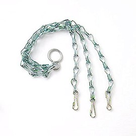 Merriway BH05660 3 Leg Chain With Clips And Hanging Ring For Hanging Baskets, BZP 400 mm (16 Inch)