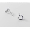 925 Silver, 925 Silver, Hypoallergenic Earrings, Cool Triangle, Triangle, Small,