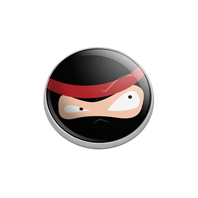GRAPHICS & MORE Ninja Face Head Funny Golfing Premium Metal