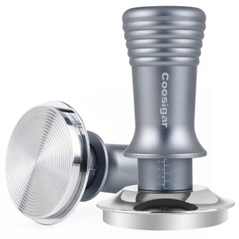 Coosigar 53.3mm Espresso Tamper, Premium Barista Coffee Tamper with Constant 30lb Calibrated Spring Loaded, 100% Stainless Steel Base, Tamper Fits for All 53mm 54mm Portafilters, Espresso Accessories