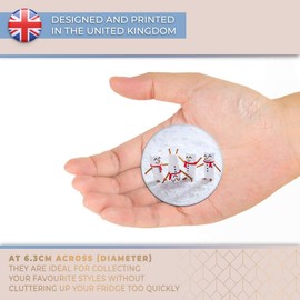 Destination Vinyl ltd Magnet for Refrigerator, Fridge - Cute Marshmallow Men Christmas for Office, Cabinet and Whiteboard, Magnetic Stickers, 12425