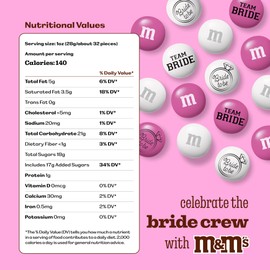M&M’S WORLD Bachelorette Milk Chocolate Candy - 2lbs of Bulk Candy, Party Favors, Bachelorette Party Favors, Bridal Shower Gifts and More
