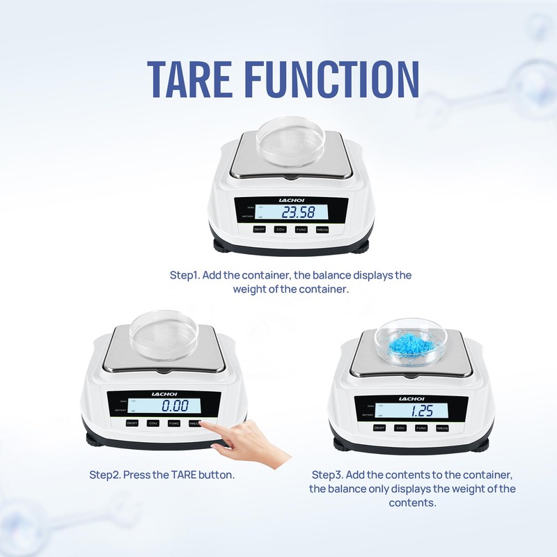 LACHOI Lab Scale 0.01gx2000g Precision Scale Analytical Balance 0.01g Accuracy