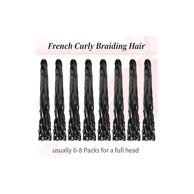 French Curl Braiding Hair Extensions 14 Inch pre stretched Braiding