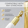 4PCS White Velvet Rope 5FT – Silver Snap Ends Stanchion