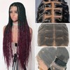 32 Inch Burgundy Red Boho Braided Wigs for Black Women