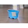 Quickie EZ-Glide Multi-Purpose Bucket on Wheels, 5-Gallon, Blue, for Bathroom/Home/Kitchen