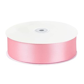 Solid Color Double Faced Pink Satin Ribbon 1" X 50 Yards, Ribbons Perfect for Crafts, Wedding Decor, Bow Making, Sewing, Gift Package Wrapping and More