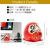 NOELAMOUR Daruma Daruma Figurine, Mini 5 Pieces, Ceramic, Prosperous Business,
