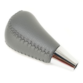 SHIFTIN Leather Wood Gear Shift Knob for Toyota Avalon Yaris 4Runner Land Cruiser Sienna Camry Solara Tacoma and Lexus ES300 ES330 GS300 GS400 GS430 (Gray Leather)