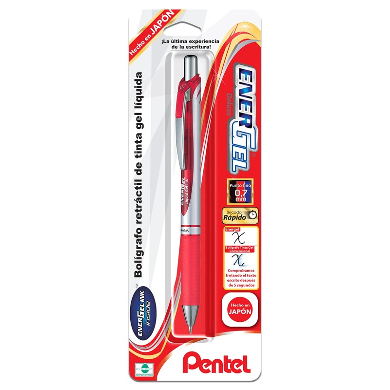 Pentel BL77BP-B Bolígrafo Energel Retrac. C/Rojo BP 1 pieza
